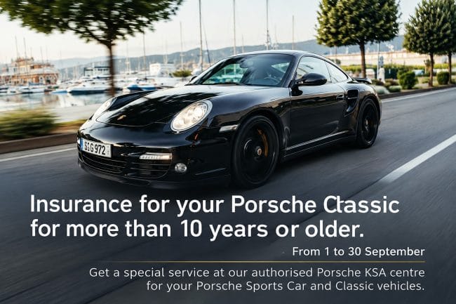 Exclusively for Porsche Classic cars 10 years old or more.